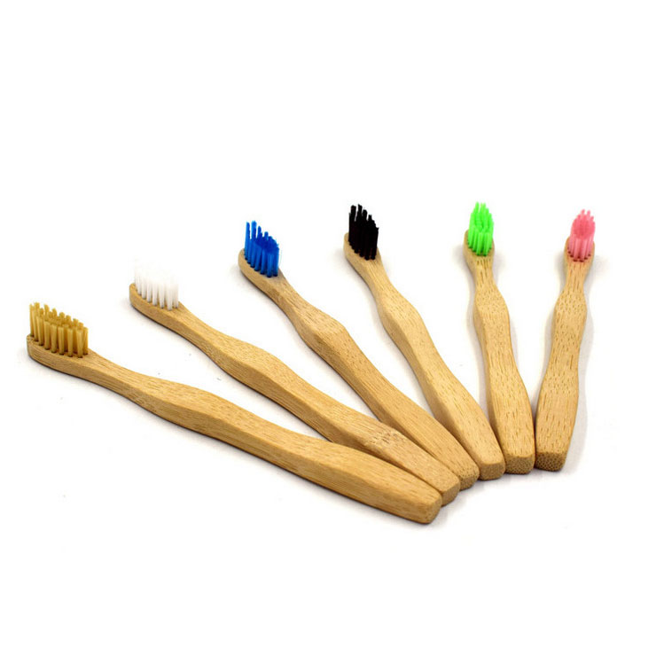 Натуральная Экологически чистая зубная щетка с логотипом из бамбука