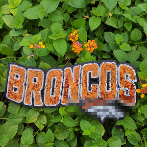 Patch brodé thermocollant à sequins pour le jour du match de football, avec la phrase 'Lets Go Cheer', pour les fans de l'équipe, vêtements, chapeaux et sacs - Product Image 4