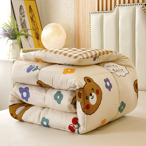 Couette d'hiver écologique pure pour étudiants et adultes, ensemble de literie épais toutes saisons pour la maison, motif imprimé avec garnissage - Product Image 2