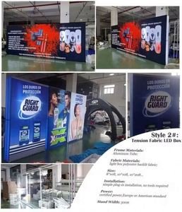 ผนังฉากหลัง LED แบบโมดูลาร์สำหรับขาตั้งแสดงสินค้าแบบพกพา พิมพ์ลายผ้าแบบกำหนดเอง กล่องไฟ SEG สำหรับงานอีเว้นท์และงานแสดงสินค้า - Product Image 3