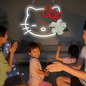 Enseigne néon LED chat mignon, décoration murale pour la maison et les centres commerciaux, étanche IPX3, gradation progressive - Product Image 6