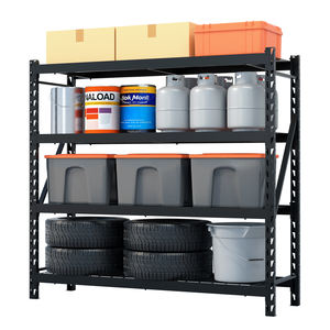 4 계층 헤비 듀티 스토리지 선반 유닛 산업용 선반 금속 창고 스태킹 스토리지 랙 시스템 - Product Image 5