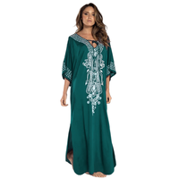 Robes de plage amples brodées pour femmes, style ou logo personnalisé, fabrication ODM, grandes tailles, paréos de bain, robes de vacances