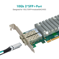 Adopter en usine Intel X710-Bm2 carte d'interface adaptateur réseau 2 X SFP + 10gbps double Port Pcie3.0 X8 Pcie Riser Card