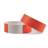 Bracelet de Festival jetable, bandes de poignet en Papier jaune à colle forte, bracelet en Papier Tyvek personnalisé