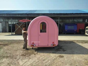 Round Top Mobile Food Trailer, with and air Conditioning Food Trailer Door Lock Food Truck XINJINGYAO - Product Image 3