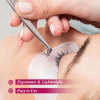 Pince à cils Veyes Inc JP-Artisan polie à la main, ergonomique en acier inoxydable pour extensions de cils en éventail
