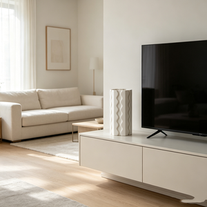 Vaso <span class=keywords><strong>in</strong></span> Ceramica Esagonale Bianco Opaco con Linee Ondulate Verticali 3D, Stile Wabi Sabi, Decorazione per Mobile <span class=keywords><strong>in</strong></span> <span class=keywords><strong>Cemento</strong></span> - Product Image 2