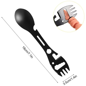 Cuchillo Silbato Multifuncional al por Mayor para Supervivencia al Aire Libre, Camping, Cuchara, Llave de Cocina, Abrebotellas, Ligero y Versátil - Product Image 5