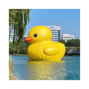 Vente chaude équipement de jeu d'eau publicité bouée de sauvetage enfants bouée géant gonflable Promotion <span class=keywords><strong>canard</strong></span> jaune - Product Image 1