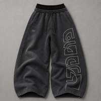 Celana Sweatpants Pria Model Baggy Kasual Streetwear Desainer Track Wide Leg Ukuran Besar Celana Sweatpants Pria Jogging Baggy