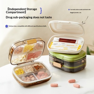 Plastic storage <b>box</b> 10 Compartments Portable <b>Pill</b> Case Medicine Organizer <b>Pills</b> Dispensing <b>Small</b> Container for a Week - Product Image 2