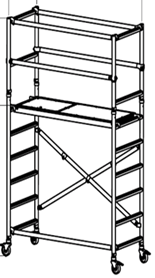 Tour d'échafaudage mobile en aluminium de 2/10 mètres, modèle populaire - Product Image 6