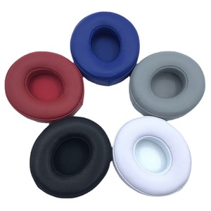 Coussinets d'oreille de remplacement coussinets en mousse à mémoire de forme en peau d'agneau pour <span class=keywords><strong>casque</strong></span> sans fil <span class=keywords><strong>Beats</strong></span> SOLO2 Bluetooth <span class=keywords><strong>SOLO3</strong></span> - Product Image 2