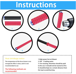 Couverture de poignée de canne à pêche étanche anti-dérapante motif d'écailles de poisson <span class=keywords><strong>manchon</strong></span> <span class=keywords><strong>isolant</strong></span> thermorétractable en caoutchouc de silicone certifié ROHS - Product Image 4