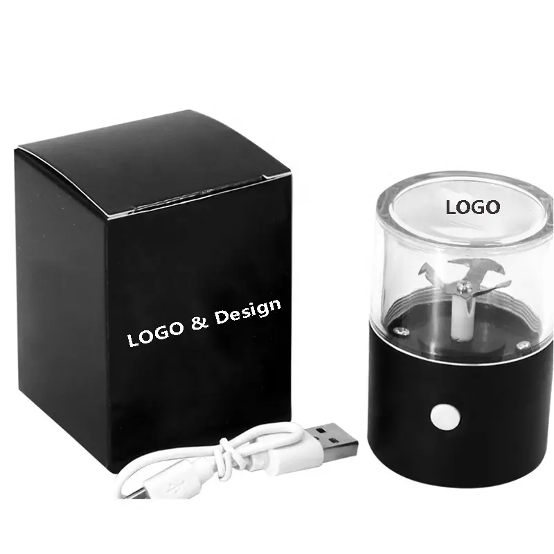 New Smoking Accessories Custom Electric Portable Mini Smart Herb Spice Grinder Tobacco Usb Rechargeable Herb Electrical Grinder