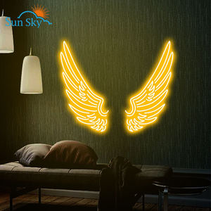 Schnelle benutzer definierte kostenlose Design hochwertige Acryl Led Outdoor Hochzeit Neon Angel <span class=keywords><strong>Wings</strong></span> - Product Image 3
