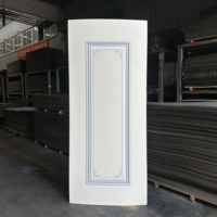 Porte moderne étanche pour hôpital, nouveau design, panneau de porte en MDF mélaminé, porte intérieure à grain de bois pour chambre à coucher