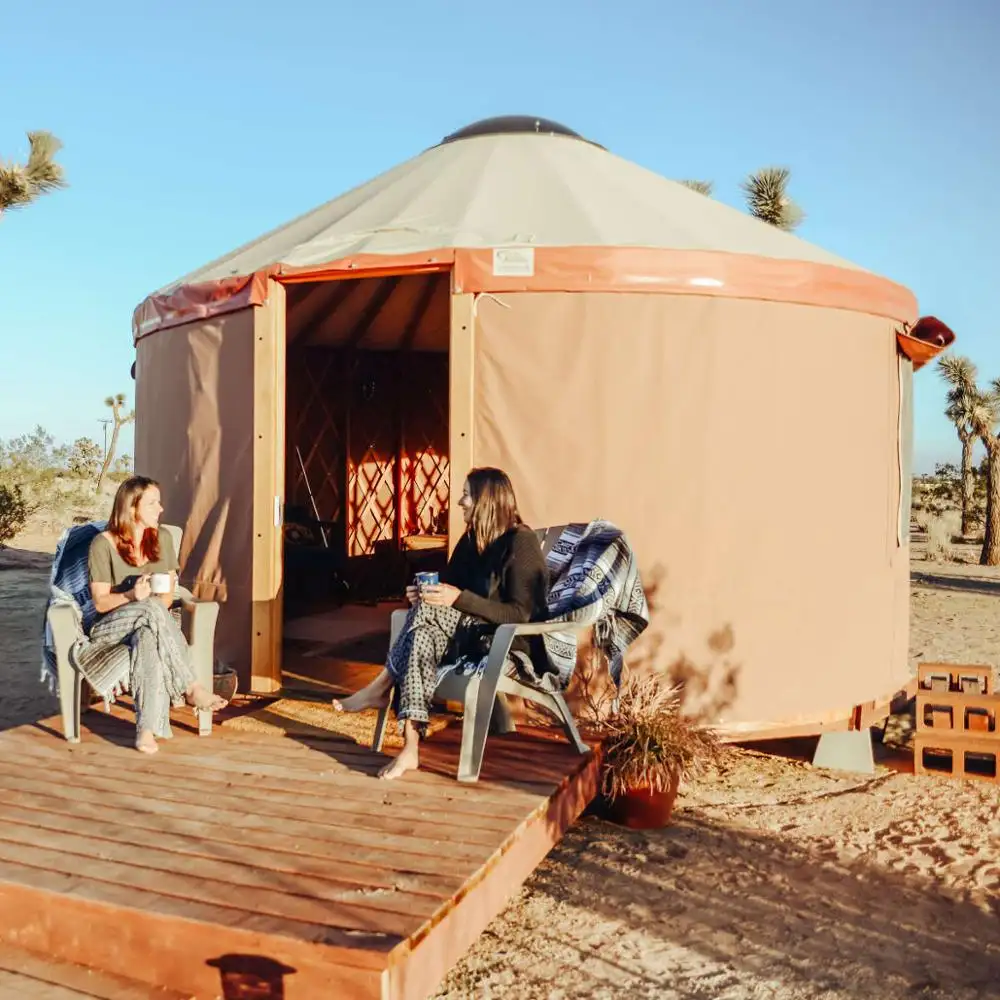 उच्च गुणवत्ता वाले पीवीसी Tarps के लिए Glamping तम्बू के लिए पीवीसी Tarps Stargazer Yurt बाहर बड़े पीवीसी तम्बू Tarps