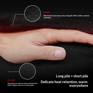 قفازات تزلج مخصصة للشتاء مقاومة للرياح والماء والبرد، سوداء اللون، بأصابع منفصلة، مبطنة متعددة الطبقات للحماية من الثلج - Product Image 2