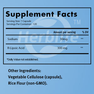 Offre Spéciale OEM - Personnalisable - Acide R-Lipoïque, Capsules de 300 mg - Approvisionnement pour 4 Mois - Complément d'Acide R-Lipoïque - 120 Comprimés - Product Image 2