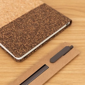 Minimalist Eco-friendly Notebook Set Customized Gifts with UV Printed Cork Cover and Coffee Grounds <strong>Small</strong> Batch <strong>Diary</strong> - Product Image 3