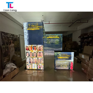 Wholesale Custom New Design Portable Aluminum <b>Frame</b> SEG Tension Fabric Backlit <b>Backdrop</b> Tradeshow Booth Display LED Light Box - Product Image 1