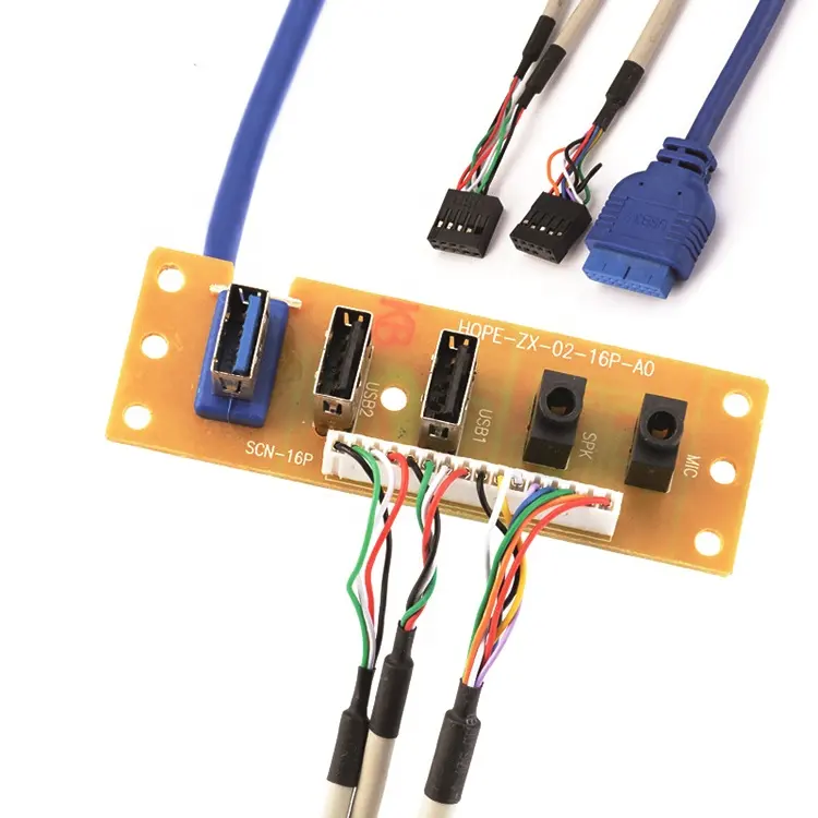 Computer date Cables PC Case PCB Front Panel USB 2.0 3.0 Audio Port Mic Motherboard Connection