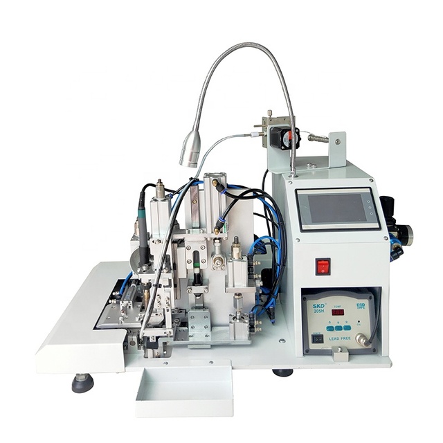 Electronic Products Machinery Semi Automatic Wire Cutting  Stripping Soldering Machine