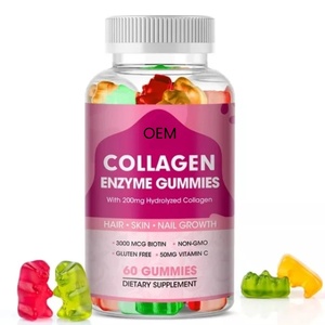 Fabricant OEM de bonbons gélifiés, supplément de collagène hydrolysé de type I, peptides de collagène, gommes vitaminées - Product Image 1