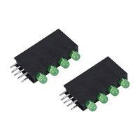 Lampe LED DIP rouge de 5 mm avec quatre supports, produit sans bordure, angle de vision de 35 degrés, courant de 20 mA, dimmable
