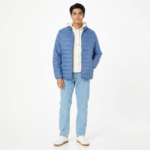 Customization OEM Clothing Manufacturer Men Winter Plus Size <b>Waterproof</b> Cotton Filled Canvas Front Logo Puffer <b>Padded</b> Jackets - Product Image 1