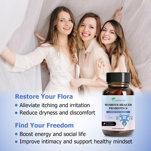 Capsules de probiotiques pour la santé féminine, directement de l'usine, avec poudre de fruit de canneberge, réduisent la sécheresse et l'inconfort. - Product Image 6