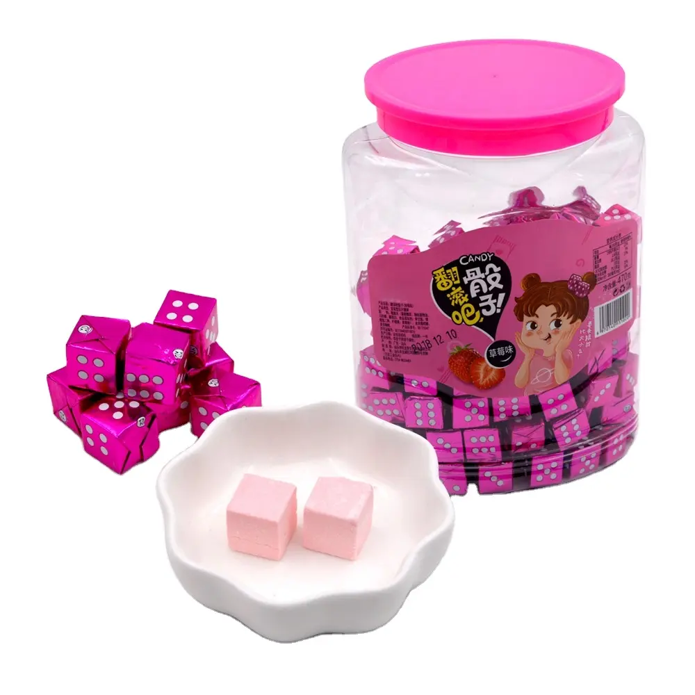 Halal Sweet Strawberry Flavor Milk Cube Candy Sweet Hard Tablets Candy