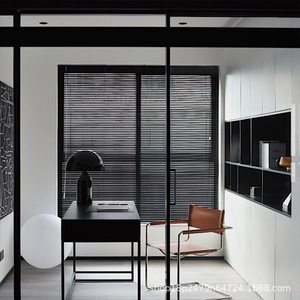 Chaise en acier inoxydable Bauhaus, chaise de bureau ergonomique noire, design moderne, chaise de salon - Product Image 4