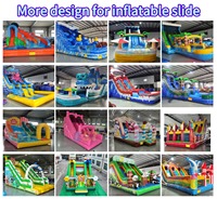 Toboggans aquatiques ensoleillés toboggan aquatique gonflable commercial d'arrière-cour toboggan extérieur gonflable toboggan aquatique