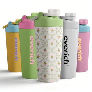 Nuovo Design Borracce Shaker in Acciaio Inossidabile Rosa con Doppio Isolamento Sottovuoto per Palestra e Fitness - Product Image 3