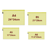 Bolsa organizadora transparente de PVC para documentos, bolsa de sobre con cremallera, carpeta de archivos, con bloqueo, B5, B4, A4, A5, A6