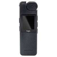 Caméra corporelle HD Ultra 4K/1080p avec objectif rotatif à 180°, vision nocturne, suivi du visage, mini écran LCD et prise en charge des cartes TF