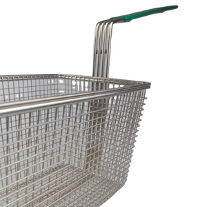 <span class=keywords><strong>Passoire</strong></span> perforée 304 panier <span class=keywords><strong>à</strong></span> frire en métal antiadhésif en acier inoxydable Rectangle Fry Poulet Panier KFC Friteuse Panier - Product Image 6