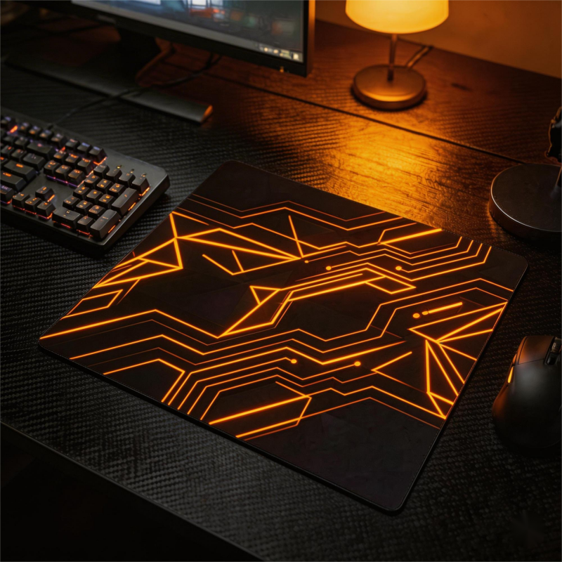 Blank Glass Gaming Mouse Pad | High-Quality Tempered Glass with Non-Slip Rubber Base, Extended Size, Durable Esports Surface for Precision Gaming & Office – Qatar