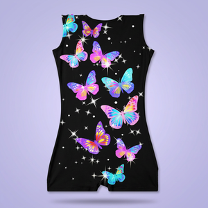 Traje de Danza con Estampado de Mariposas Negras para Mujer, Ropa para Actuaciones en Escenario, Atuendo para Bailarina Adulta, Impresión Digital, Spandex, Poliéster - Product Image 1