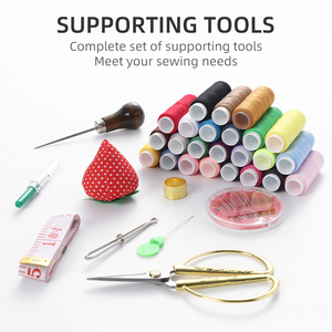 Jp may phụ kiện xách tay DIY <span class=keywords><strong>Cross</strong></span> <span class=keywords><strong>Stitch</strong></span> may Kit Panda trường hợp bằng gỗ 24 màu sắc chủ đề - Product Image 3