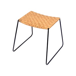 Modern Outdoor <b>Stools</b> Wooden Hand Woven Seat Metal Frame Custom Cheap Wood Exporter <b>Kitchen</b> Hotels Malls Resorts Restaurants - Product Image 1