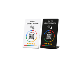 Cartes de visite NFC Google réutilisables avec code QR TikTok, puce NTAG215 programmable 13,56 MHz, étanche, pour paiement et hôtellerie