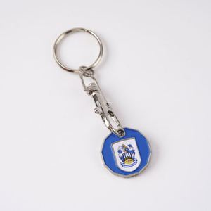 Llavero de moneda para carrito de compras X926, de fabricantes en China, con diseño personalizado, logotipo metálico estampado y esmaltado, y niquelado. - Product Image 2