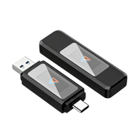 Layar TFT USB 3.0 Logam Baru 32GB/64GB/128GB/256GB/512GB Flash Drive 90MB/s Kecepatan Baca Antarmuka Ganda Tampilan Gambar Kustom Garansi 2 Tahun