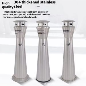 <span class=keywords><strong>Cendrier</strong></span> debout intérieur en acier inoxydable avec fonction d'extinction Poubelle sans couvercle - Product Image 3