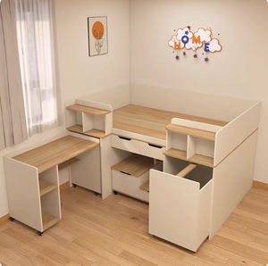 <span class=keywords><strong>Lit</strong></span> de cabine pour enfants et tout-petits, gain de place, <span class=keywords><strong>avec</strong></span> <span class=keywords><strong>bureau</strong></span> coulissant et placard - Product Image 4