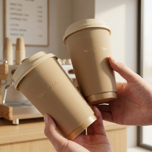 Gobelets à café jetables écologiques de 12 oz, 16 oz, 20 oz pour café, avec manchon, à emporter, en papier, avec couvercle, personnalisables - Product Image 3